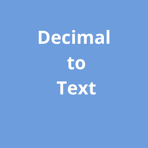 Decimal to Text | Tools Help